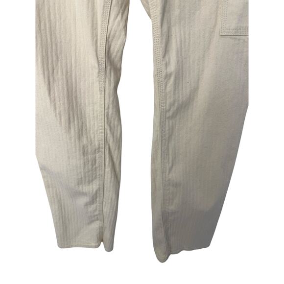 By Anthropologie Carpenter Pants Women 30 Ivory Utility Casual Versatile - Picture 5 of 12